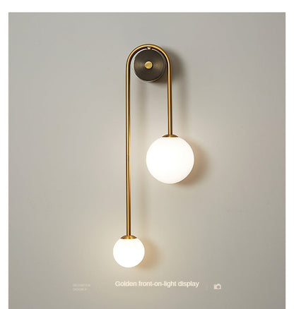 Gold Glass Ball Wall Light