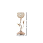 Gold Iron Flower Candlestick Holder