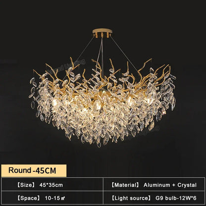 Gold LED Ceiling Chandelier Light