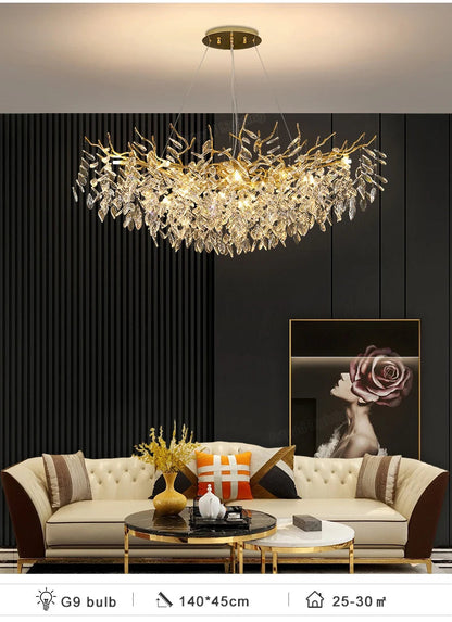 Gold LED Ceiling Chandelier Light