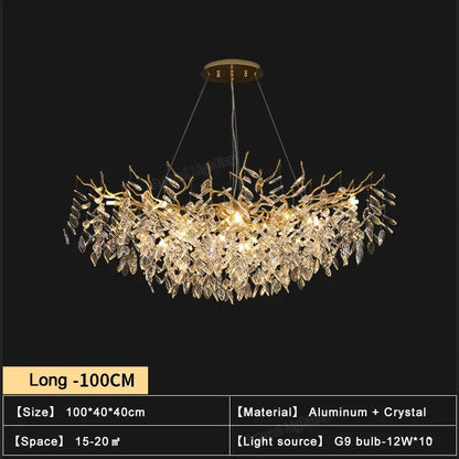 Gold LED Ceiling Chandelier Light