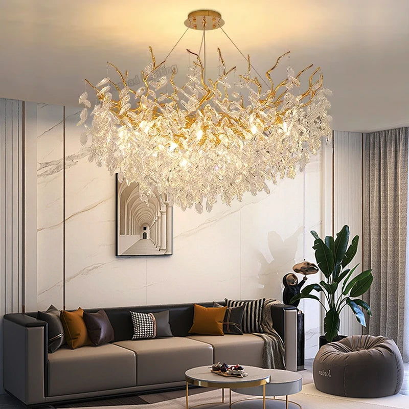 Gold LED Ceiling Chandelier Light