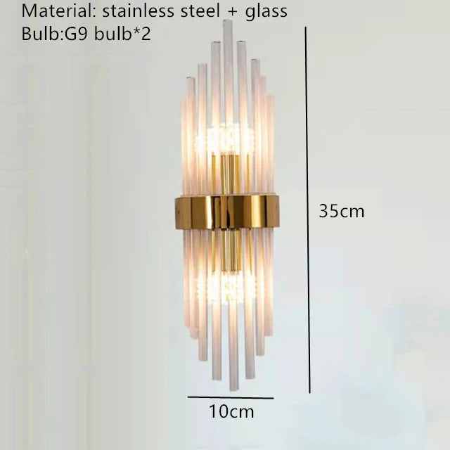 Gold LED Wall Sconce Light