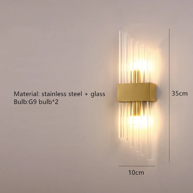 Gold LED Wall Sconce Light