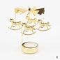 Gold Metal Carousel Candle Holder