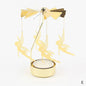 Gold Metal Carousel Candle Holder