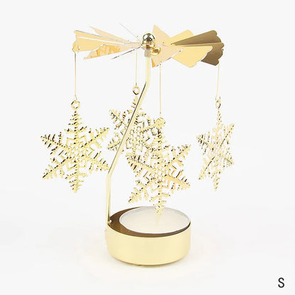 Gold Metal Carousel Candle Holder