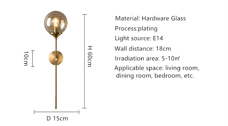 Gold Nordic LED Wall Lamp