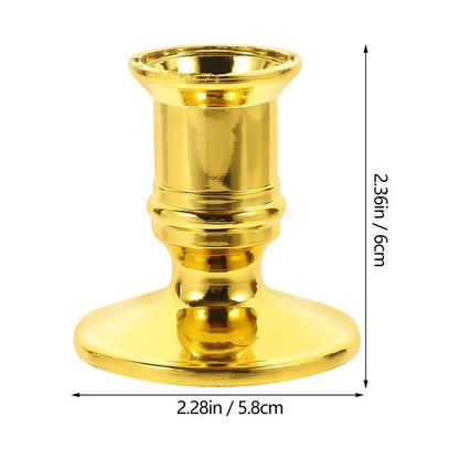 Gold Plastic Candleholders for Home Decor