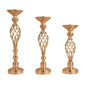 Gold-Plated Twisted Iron Candle Holder