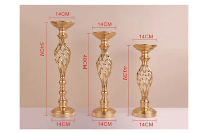 Gold-Plated Twisted Iron Candle Holder