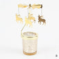 Gold Rotating Candle Stick Holder