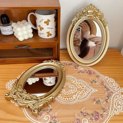 Gold Rustic Carving Frame Mirror