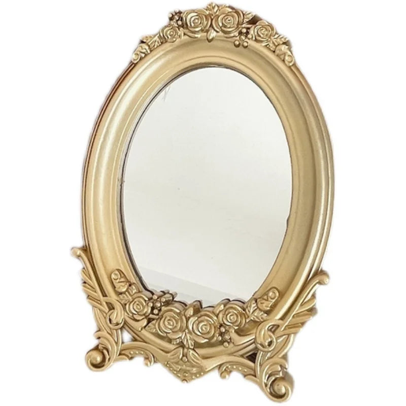 Gold Rustic Carving Frame Mirror