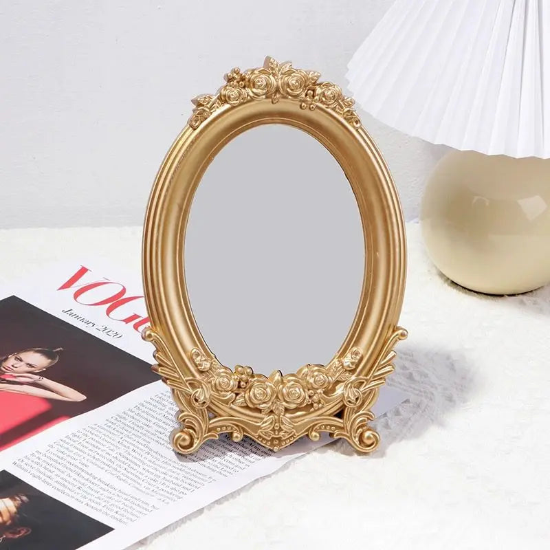 Gold Rustic Carving Frame Mirror