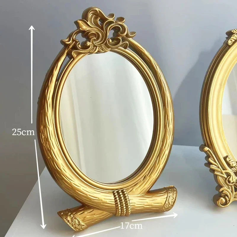 Gold Rustic Carving Frame Mirror