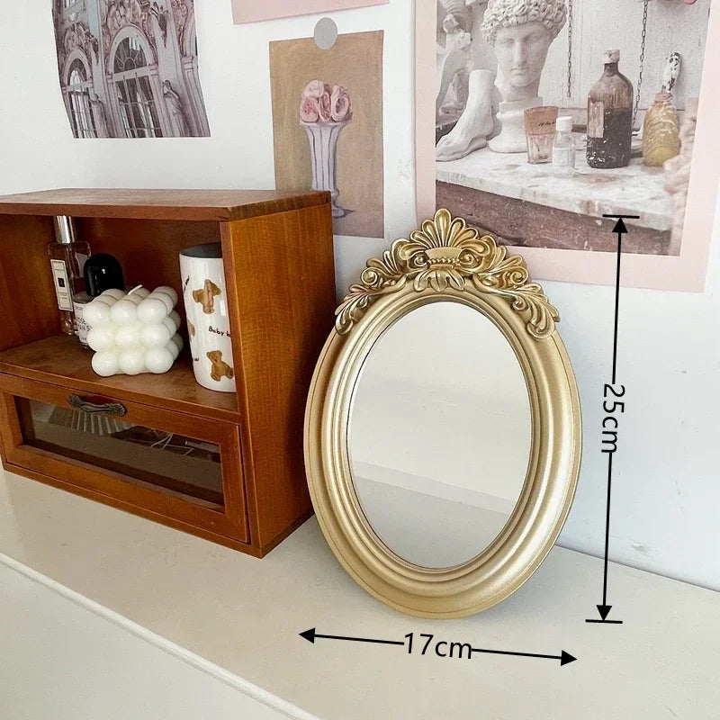 Gold Rustic Carving Frame Mirror