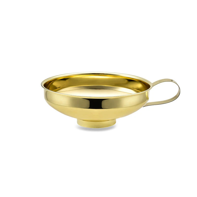 Gold Stainless Steel Wide Mouth Funnel