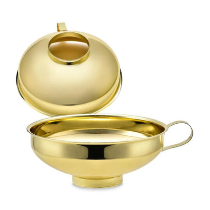 Gold Stainless Steel Wide Mouth Funnel