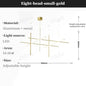 Gold Tube LED Chandelier - Modern