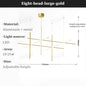 Gold Tube LED Chandelier - Modern