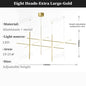 Gold Tube LED Chandelier - Modern