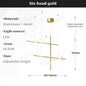 Gold Tube LED Chandelier - Modern