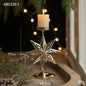 Gold Wrought Iron Star Elk Candle Holder