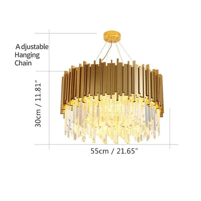 Gold/Black Crystal Luxury Chandelier