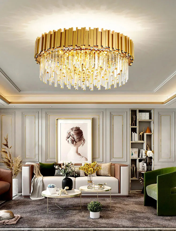 Gold/Black Crystal Luxury Chandelier