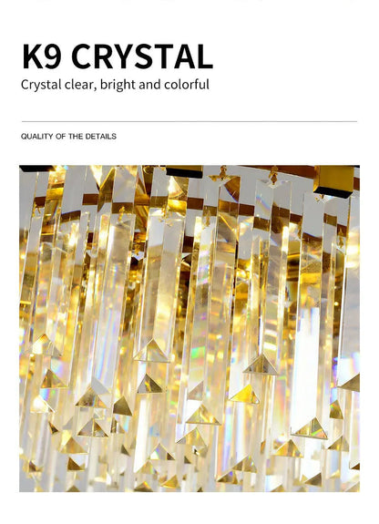 Gold/Black Crystal Luxury Chandelier