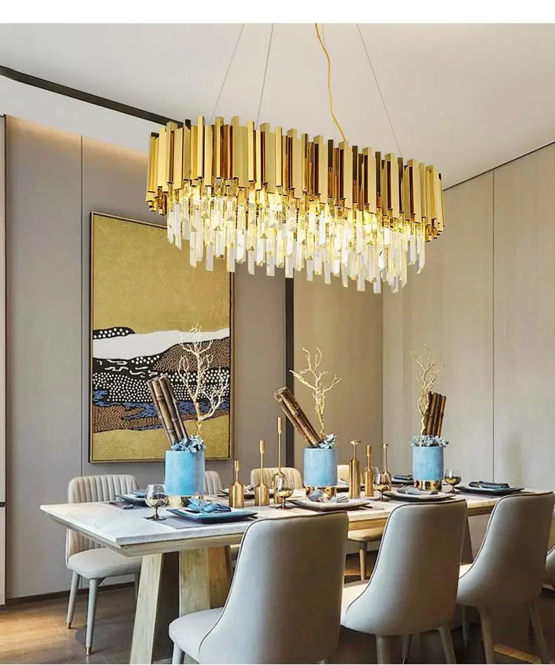 Gold/Black Crystal Luxury Chandelier