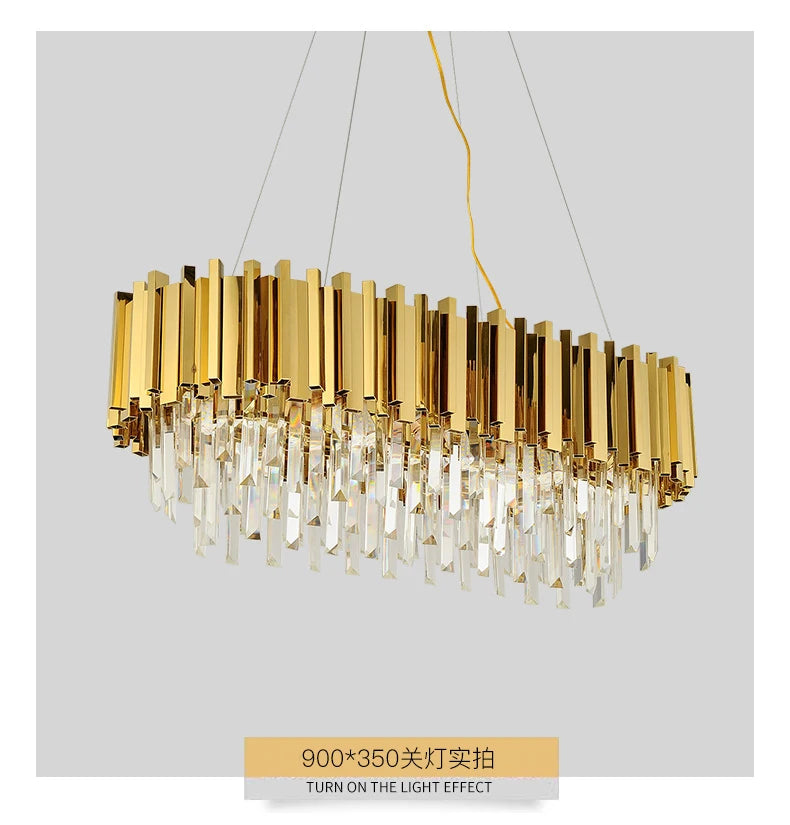 Gold/Black Crystal Luxury Chandelier