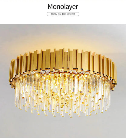 Gold/Black Crystal Luxury Chandelier