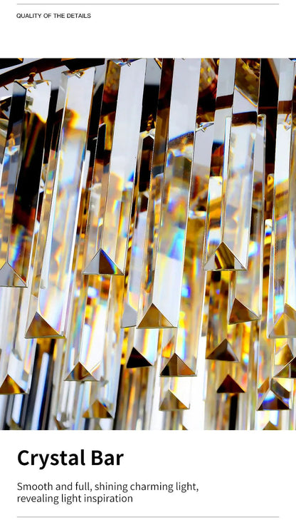 Gold/Black Crystal Luxury Chandelier