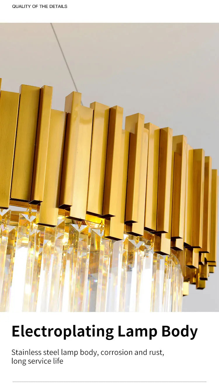 Gold/Black Crystal Luxury Chandelier