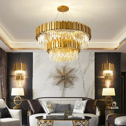 Gold/Black Crystal Luxury Chandelier