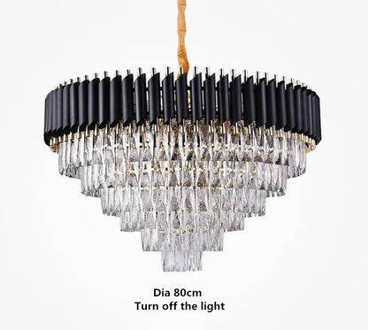 Gold/Black Crystal Luxury Chandelier