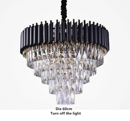 Gold/Black Crystal Luxury Chandelier