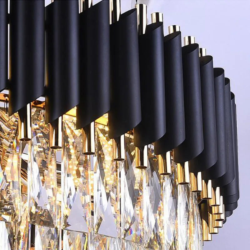 Gold/Black Crystal Luxury Chandelier