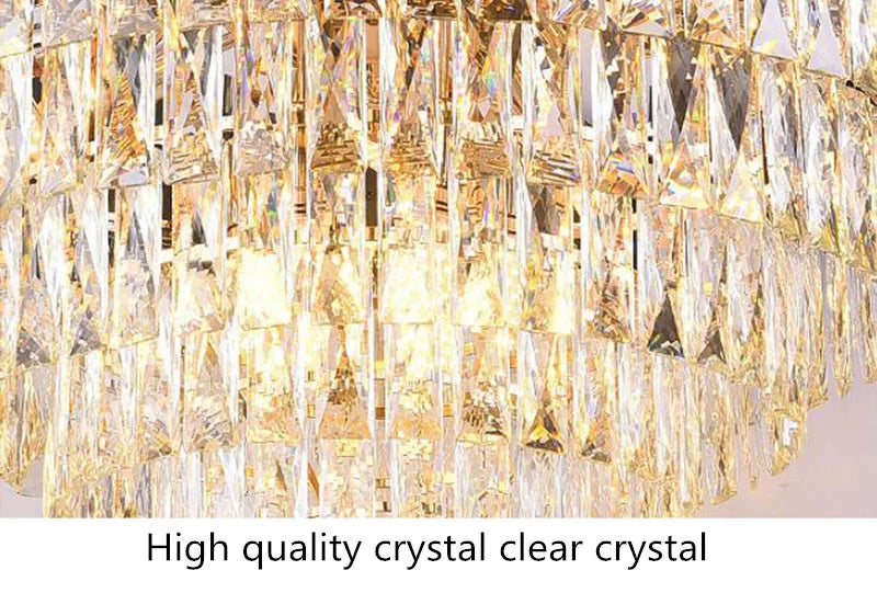 Gold/Black Crystal Luxury Chandelier