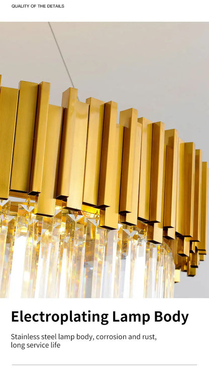 Gold/Black Luxury Crystal Chandelier