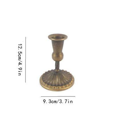 Golden Bronze Retro Iron Candle Holders