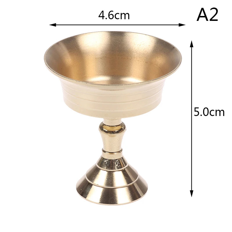 Golden Copper Alloy Candle Holder