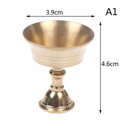 Golden Copper Alloy Candle Holder