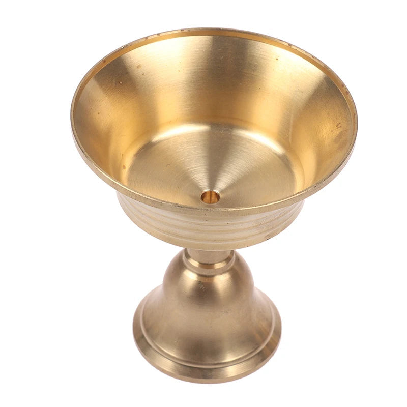 Golden Copper Alloy Candle Holder