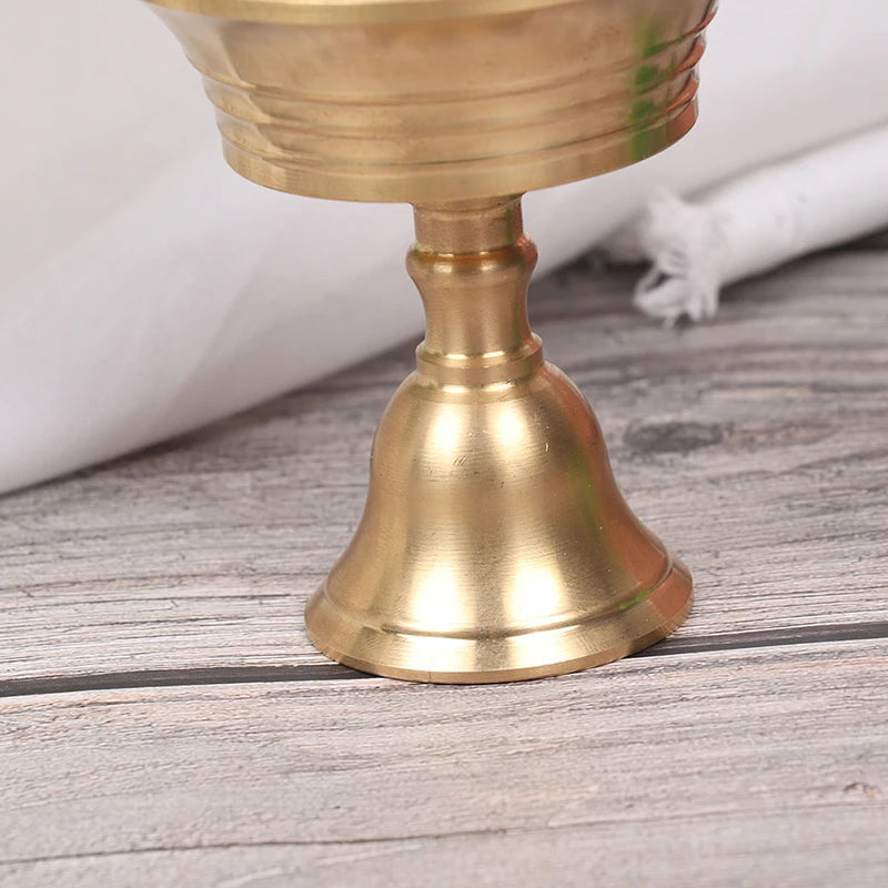 Golden Copper Alloy Candle Holder