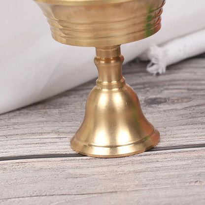 Golden Copper Alloy Candle Holder