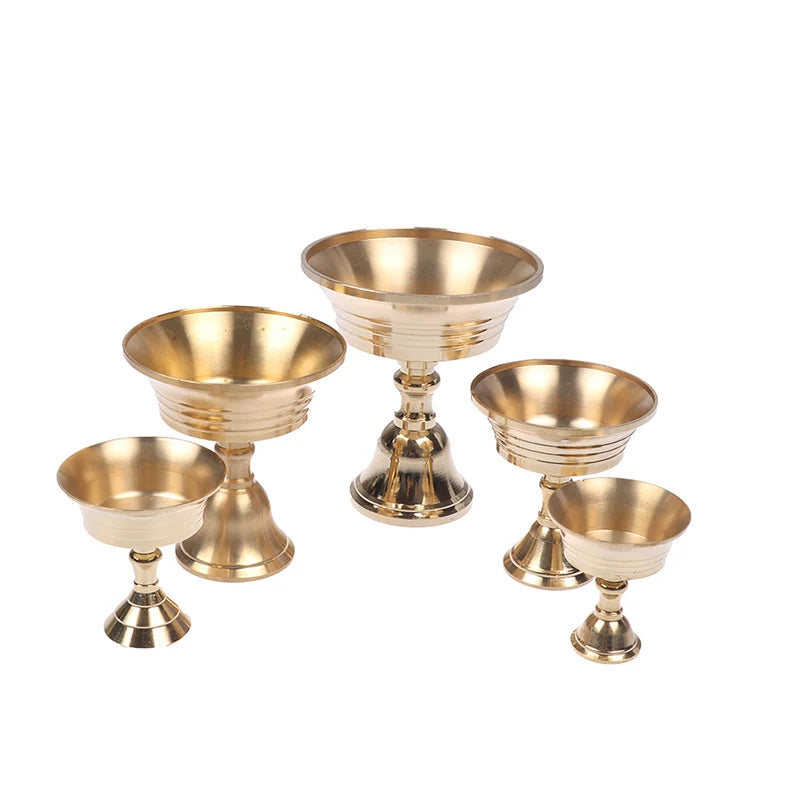 Golden Copper Alloy Candle Holder