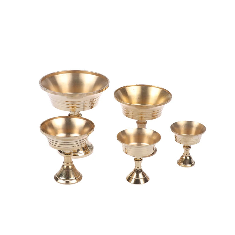 Golden Copper Alloy Candle Holder